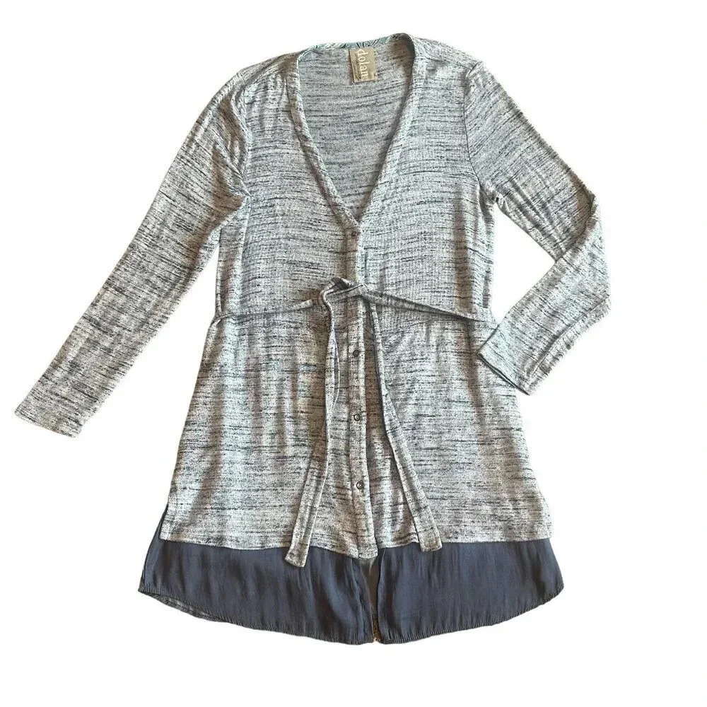 Dolan Anthropologie Long-Length Cardigan Sweater Dress Button-Down Size Large